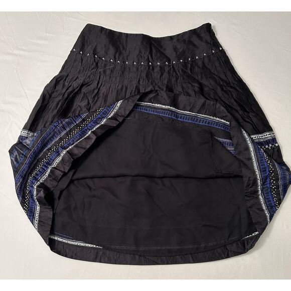 Alfani 4 Petite Beaded Sequin Black Silk and Cotton Sequin and Beaded Skirt - Picture 6 of 6